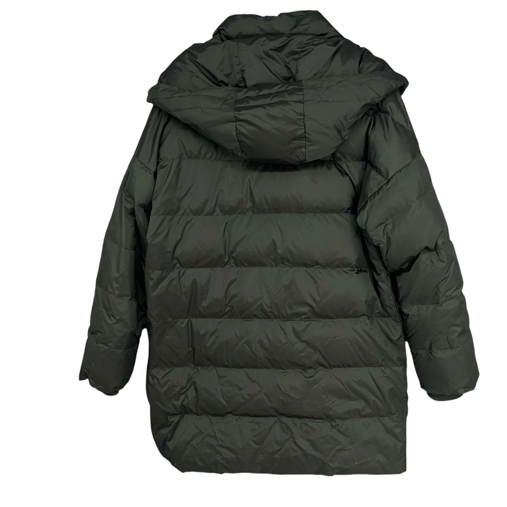 Zara Green Down Puffer Coat with Hood – Women’s Medium - Picture 4 of 13